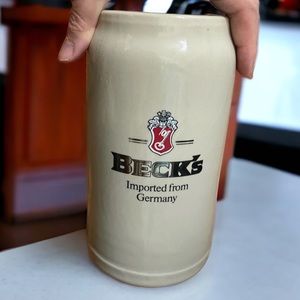 Beck's Beer 1Litre Mug Stein Imported From Germany Octoberfest Spaten Stein